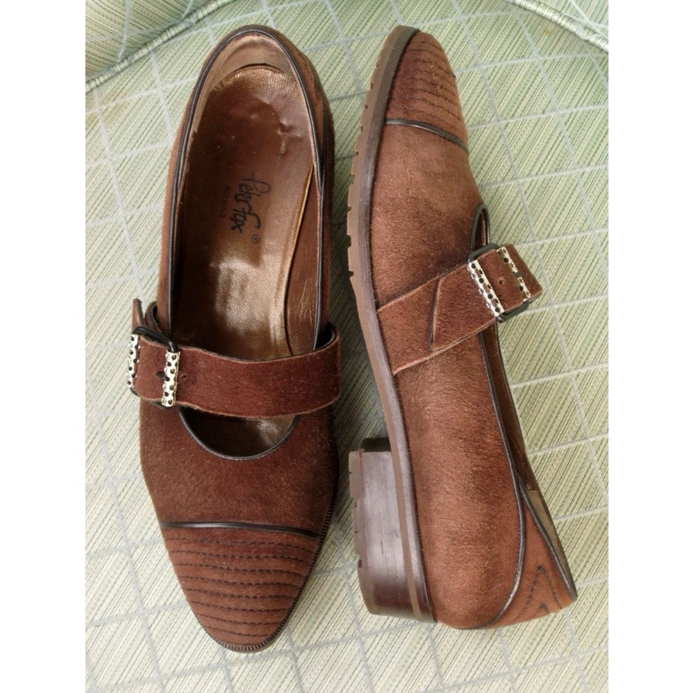 Brown Suede Sz 9 Vintage Peter Fox Women’s Mary Jane Shoes